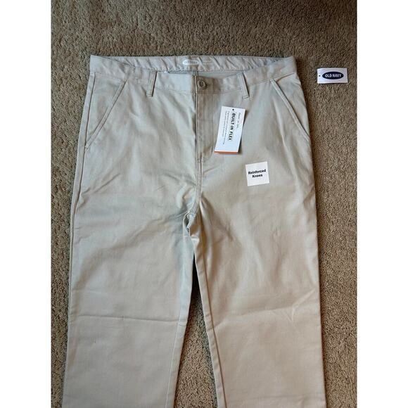 NWT Old Navy Straight Ultimate Built-In Flex Chino Pants Stone Boys Plus Size 14 - Picture 3 of 8